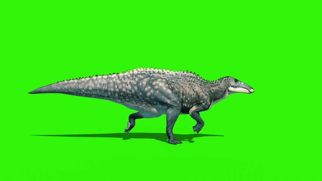 Shantungosaurus Runcycle Green Screen Side Skin 1 Jurassic World 3D Rendering Animation