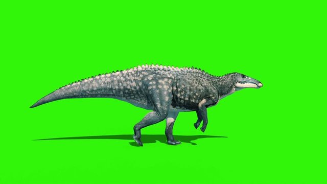 Shantungosaurus Walkcycle Green Screen Side Skin 1 Jurassic World 3D Rendering Animation