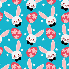 Happy Easter seamless pattern.