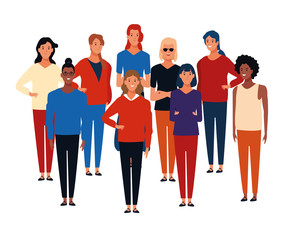 Fototapeta premium Young people cartoon