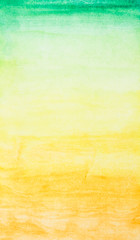 Watercolor in green and yellow color for abstract and background