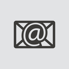 Email icon isolated of flat style. Vector illustration.