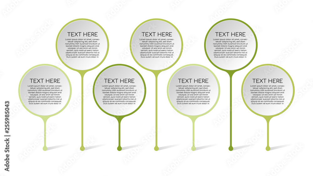 Poster Timeline infographic design templates for flowchart, workflow presentation with circle colorful background for text.