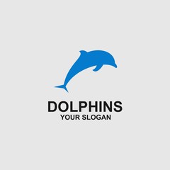 Obraz premium Dolphins logo template