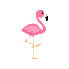cartoon flamingo girl vector