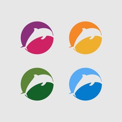 Dolphins logo template