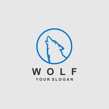 wolf logo template