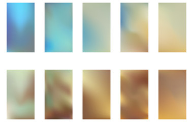 Collection of Abstract Gradient Mesh Backgrounds. 