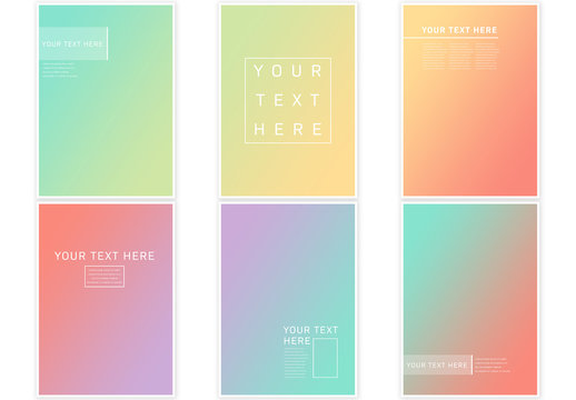 Abstract Flyer Layout with Modern Gradient Colors