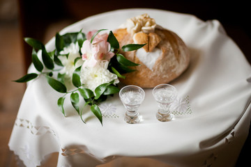 Traditional polish wedding bread detail