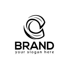 Obraz premium Black NF Monogram, letter logo, flat design 