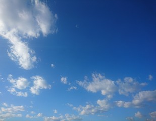 blue sky with white clouds