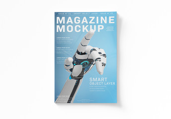 Magazine Cover Mockup Isolated on White