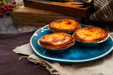 delicious portuguese egg tart dessert