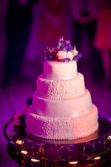 Delicious tasty wedding cake detail