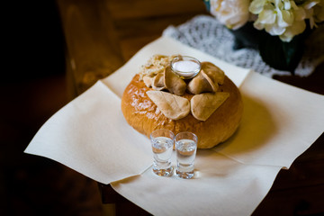 Obraz na płótnie Canvas Traditional polish wedding bread detail