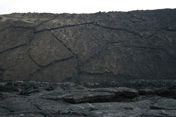 Cracks on Crater Wall