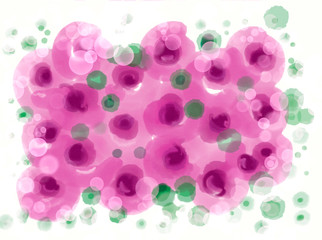 Decorative  watercolor flowers. Floral illustration for wedding or greeting card-abstraction roses, romantic