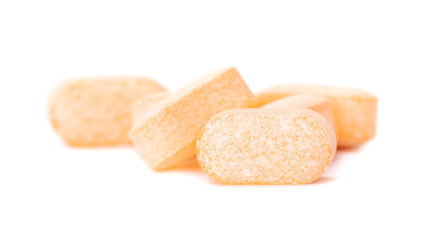Heap of Vitamin C tablets