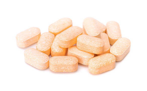 Heap Of Vitamin C Tablets