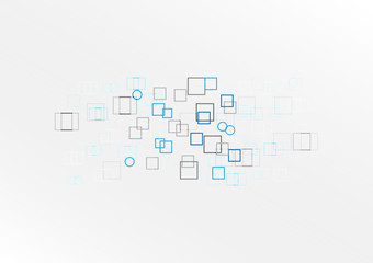Obraz premium Abstract geometry with square shapes background.illustration vector design
