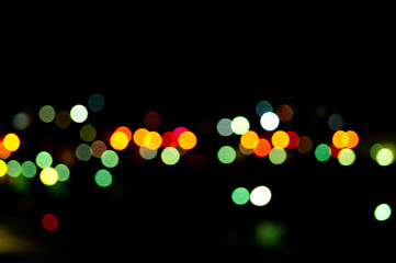 bokeh night city