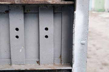 Metal door with locker 
