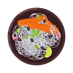 Menu concept. Dinner menu. Soup in flat style. Vector illustration.