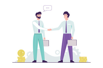 Two people shaking their hands