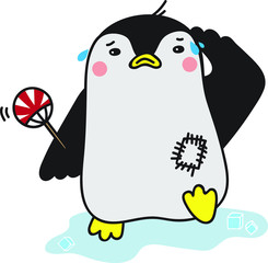 penguin feels hot