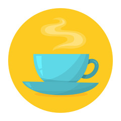 Cup of a hot delicious beverage. Coffee or tea