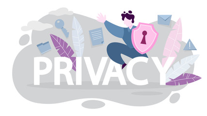 Data privacy concept. Idea of safety and protection while using