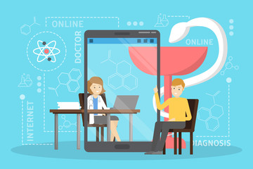 Online medical consultation concept. Idea of digital
