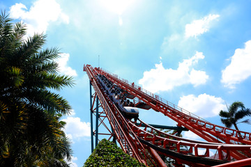 Amusement park Roller coaster rail