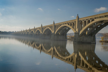 Fototapeta na wymiar A bridge over the Susquehanna River