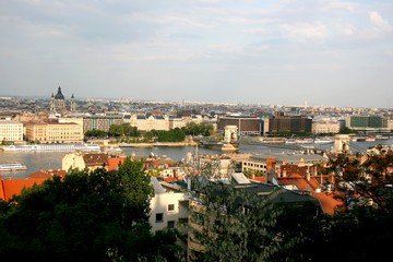 hungary, panorama, city, view, architecture, town, skyline, europe, danube, panoramic, cityscape, building, river, urban, landscape, budapest, church, house,
