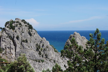 view of an island in the sea