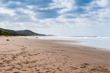 Torquay beach near Melbourne that can be viewed from the Great Ocean Road. Popular with local surfers.