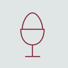 Line icon with egg