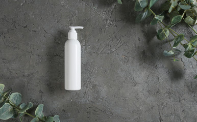 Cosmetic soap bottle mockup.