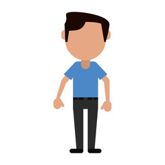 man faceless avatar cartoon