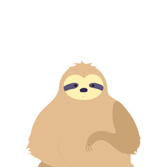 Vector illustration of cute character sloth