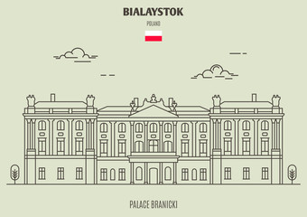 Palace Branicki in Bialystok, Poland. Landmark icon