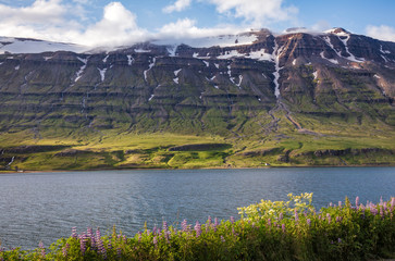 Seydisfjordur fjord in Eastern Iceland Scandinavia