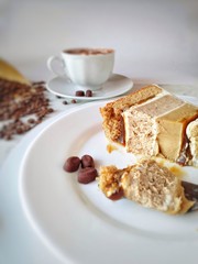 Cake with coffee