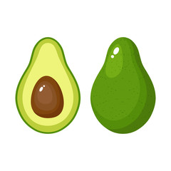 Avocado fruit icon. Vector illustration on white background
