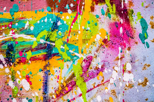 Arrière plan tâches de peinture multicolore © PicsArt