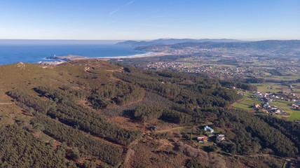 Aerial view of a little village