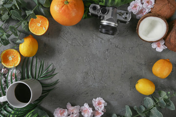 Citrus pattern background concept.