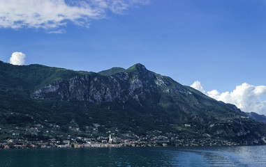 Gargnano mountains in the background